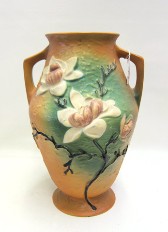 Appraisal: ROSEVILLE AMERICAN ART POTTERY VASE in the Magnolia pattern c