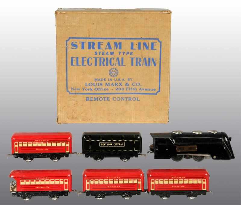 Appraisal: Tin Marx Commodore Vanderbilt Electric Train Set Description American Working