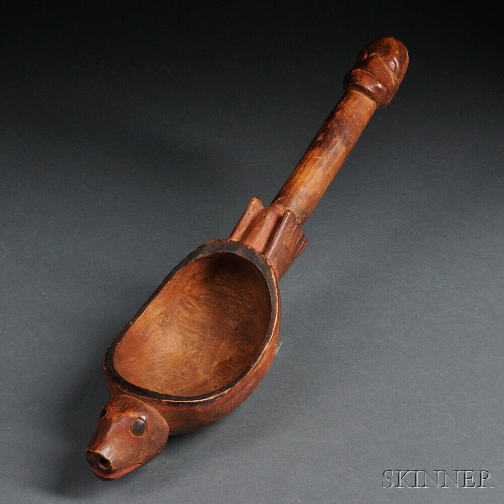 Appraisal: Northwest Coast Carved Wood Ladle c last quarter th century