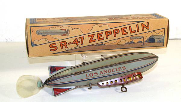 Appraisal: Strauss Boxed Zeppelin American metal Zep with decals 's era