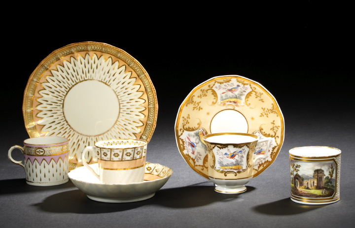 Appraisal: Collection of Seven Pieces of Late Georgian Porcelain including a