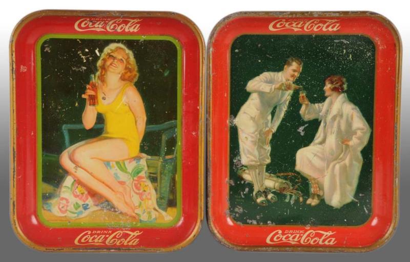 Appraisal: Lot of Coca-Cola Serving Trays Description and Both have very