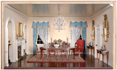 Appraisal: Baltimore miniature room box dining room of the Henry Craig