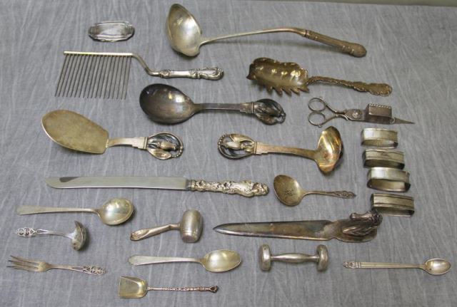 Appraisal: STERLING Miscellaneous Silver Flatware Includes an as is Webster sterling