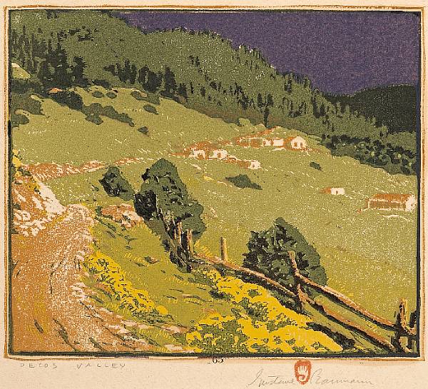 Appraisal: Gustave Baumann German American - Pecos Valley Woodcut in colors