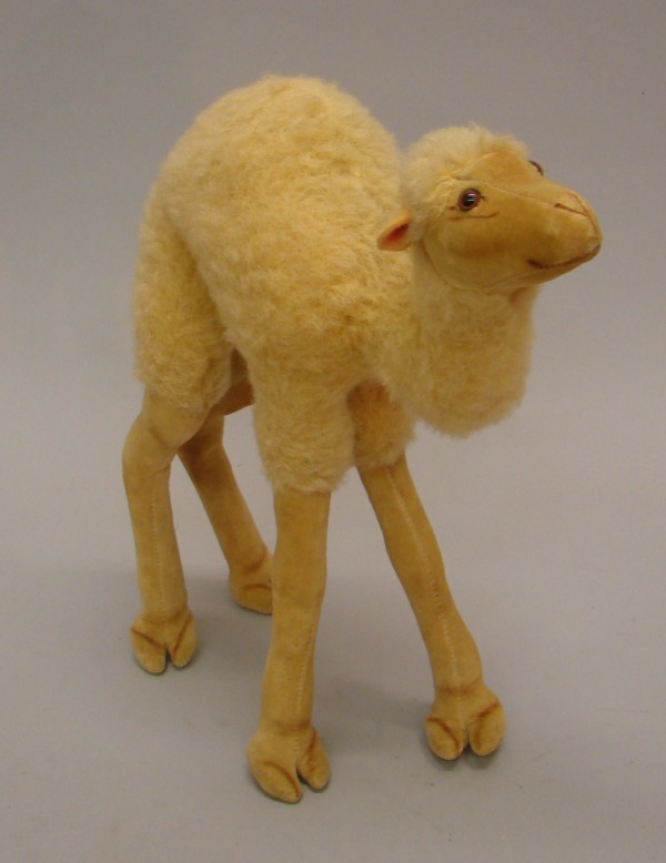 Appraisal: Tan Velveteen and wool plush Camel with felt ears Condition