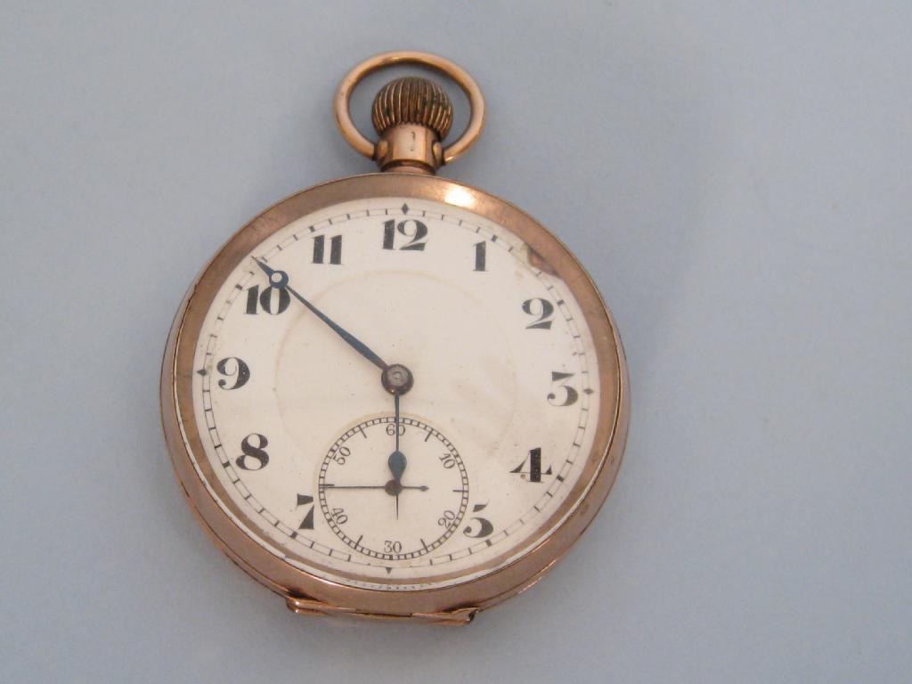 Appraisal: A Continental ct gold cased Pocket Watch the white enamel