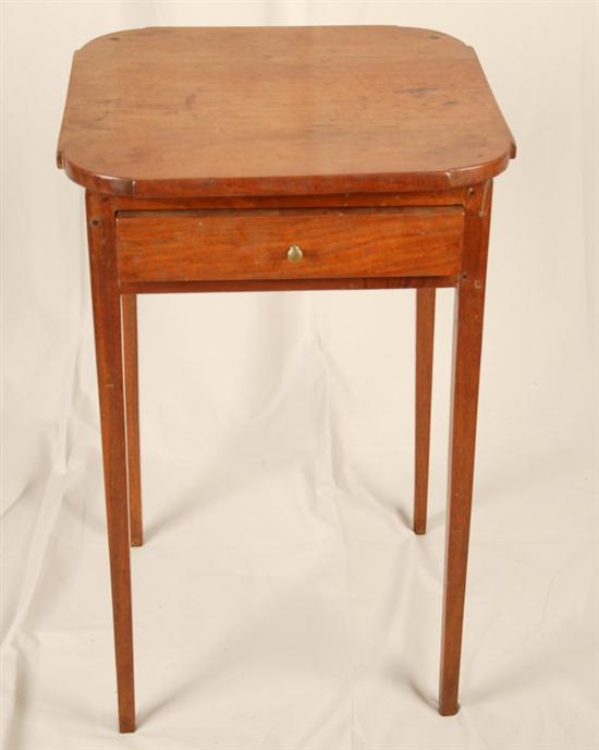 Appraisal: An E th C New England Single Drawer Stand cherry