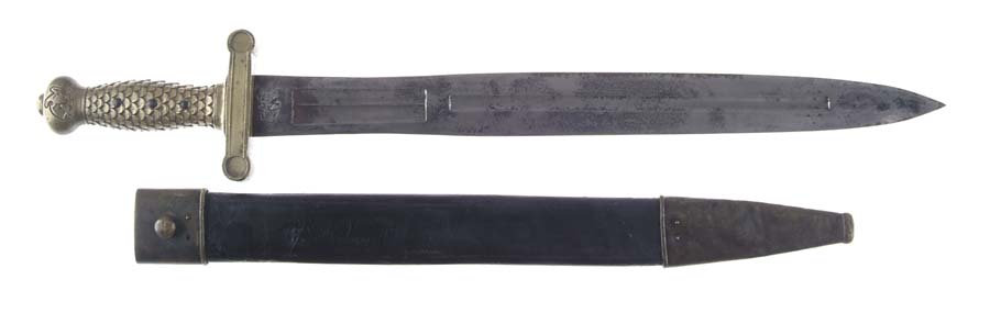 Appraisal: US MODEL SHORT ARTILLERY SWORD blade marked with eagle NP