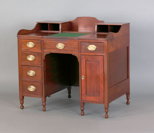 Appraisal: Philadelphia Sheraton mahogany desk ca h w