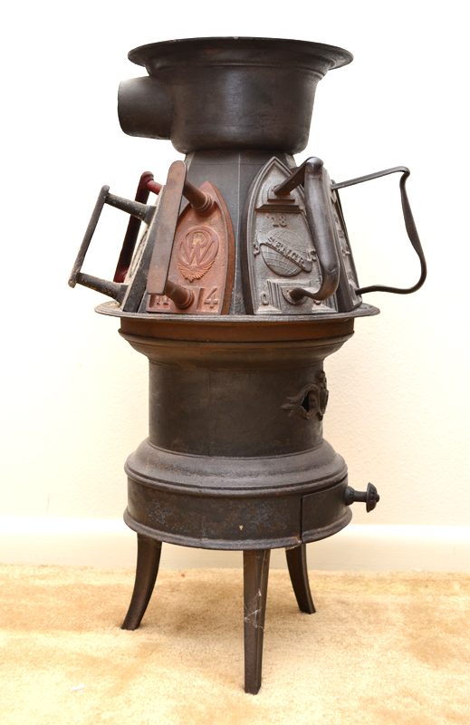 Appraisal: th C LAUNDRY STOVE IRON HEATER Flat top cast iron