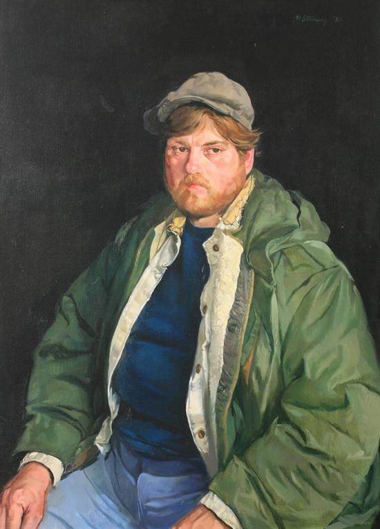 Appraisal: HERBERT STEINBERG American - PORTRAIT OF A MAN DRESSED IN