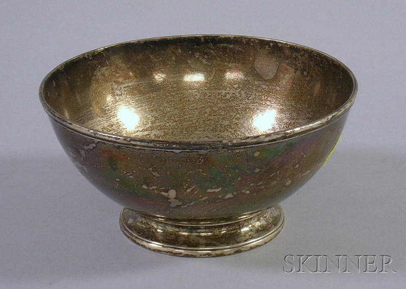 Appraisal: Jones Lows Ball Coin Silver Footed Bowl Boston ht in