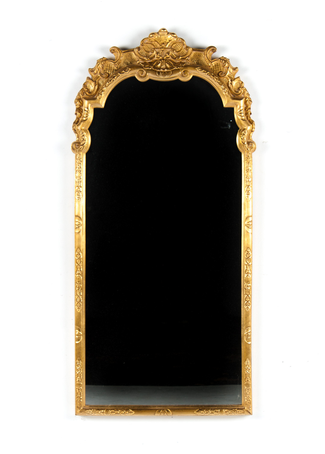 Appraisal: George II style carved giltwood mirror in H in W