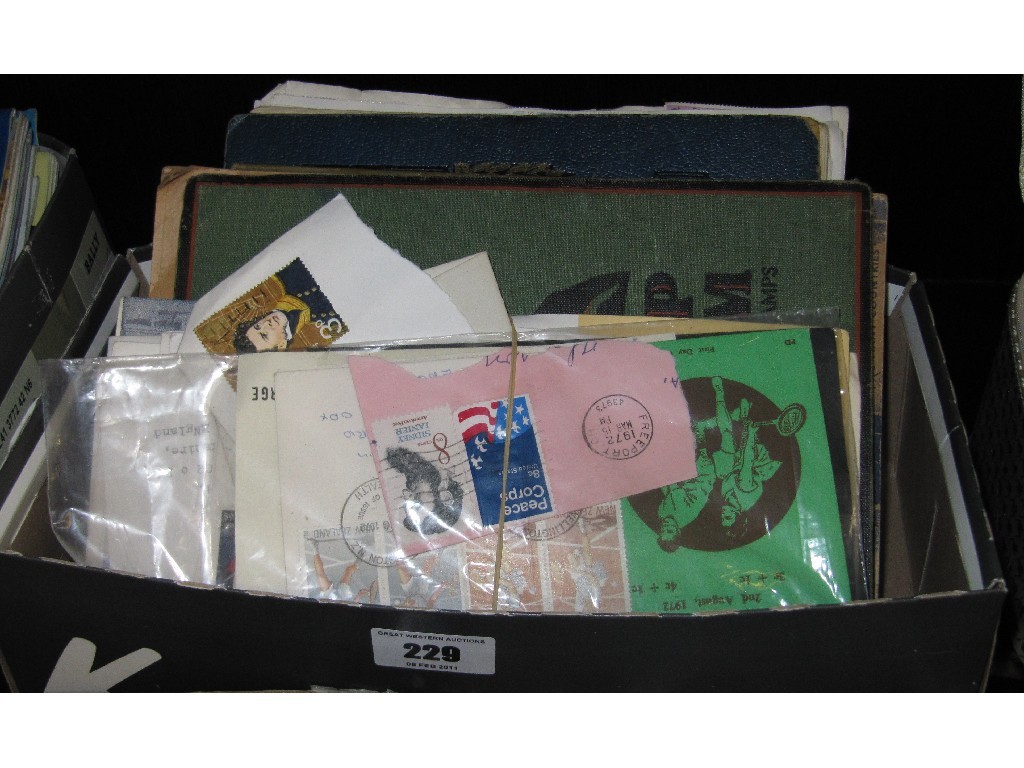 Appraisal: Box of assorted albums of stamps and loose stamps