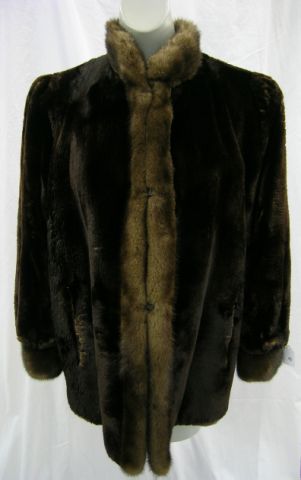 Appraisal: Sheared Beaver Fur Jacket With Mink Trim