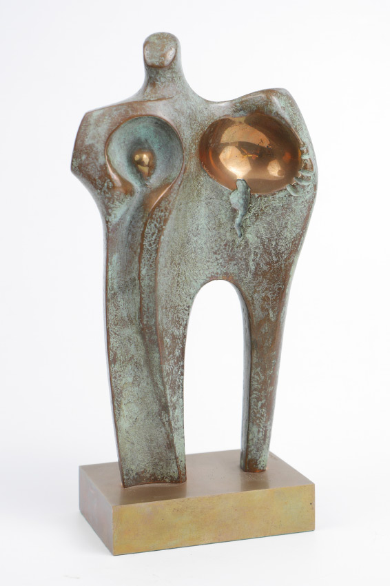 Appraisal: FERNANDEZ Jose Luis Spanish - Abstract Figural Composition Patinated Bronze