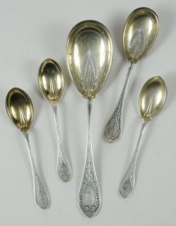 Appraisal: Wood Hughes Marquerite Sterling Flatware Pieces American late th century