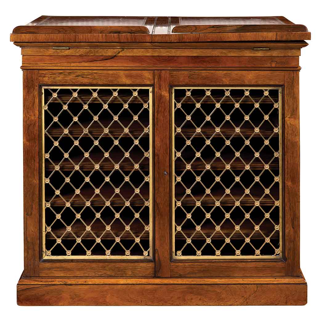 Appraisal: George IV Rosewood Folio Cabinet Attributed to Gillows circa The