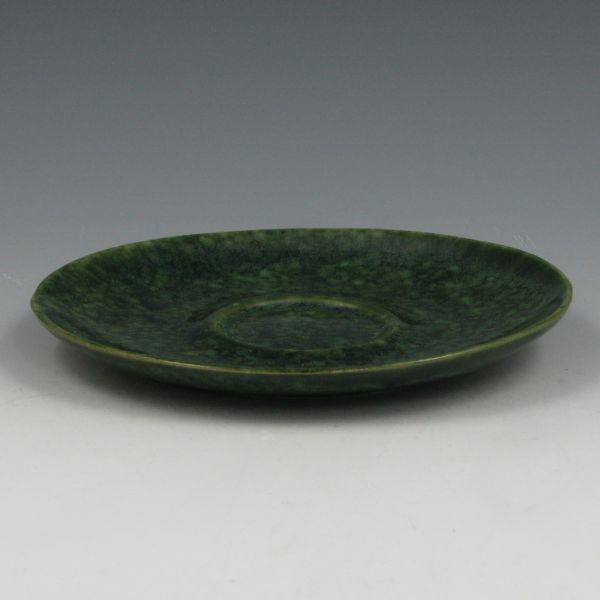 Appraisal: Roseville Raymor saucer in mottled green semi-gloss Marked Roseville USA