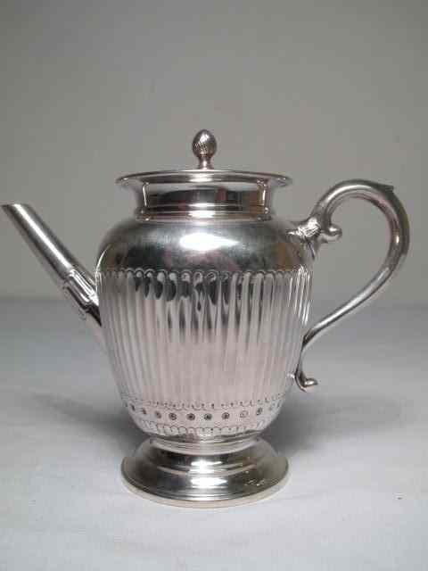 Appraisal: Small Sterling silver teapot Hallmarked Good condition normal shelf wear