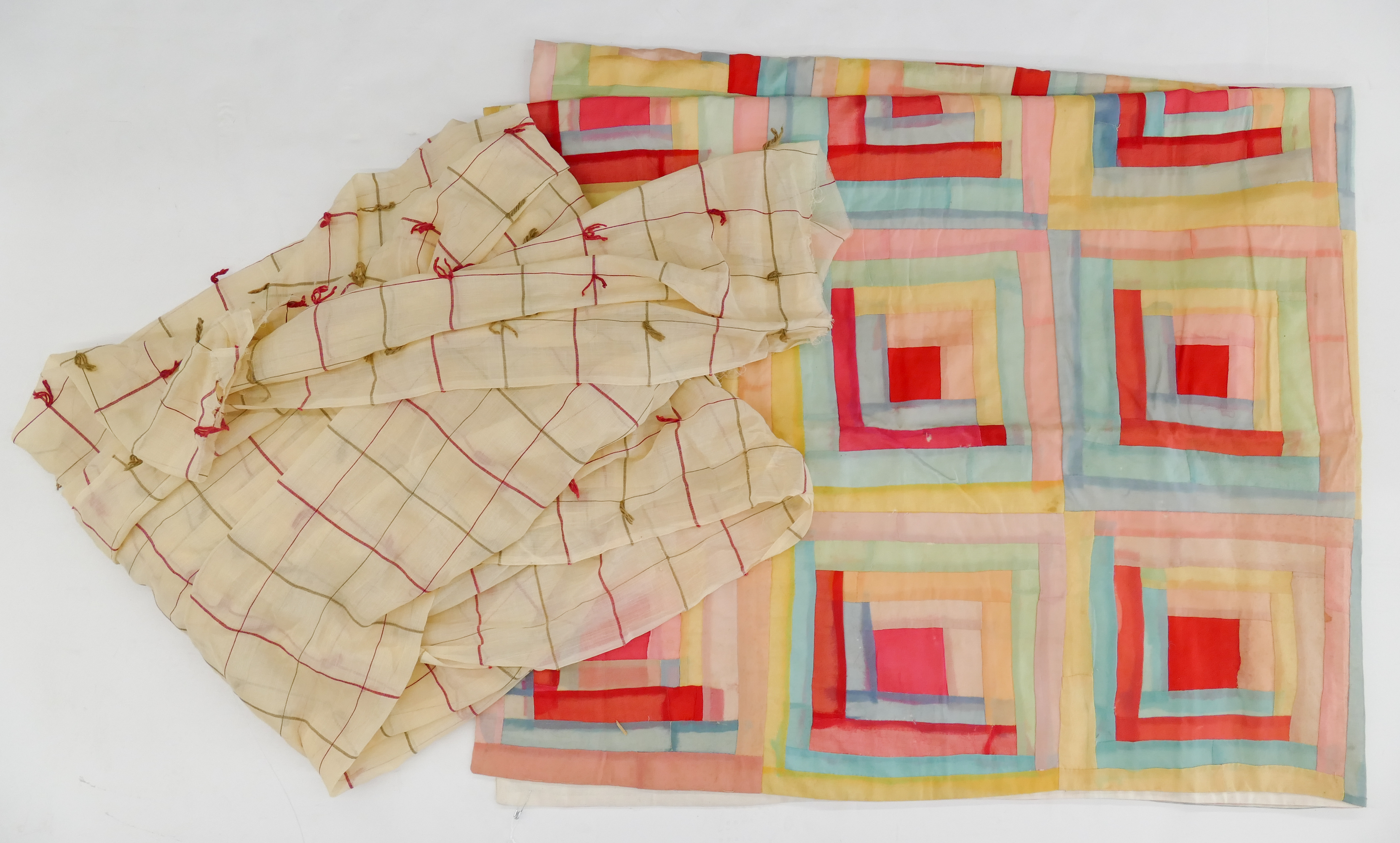 Appraisal: pc Vintage Patchwork Quilt Throw- x ' approx