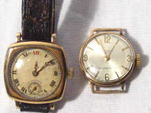 Appraisal: A carat gold Longines watch together with another also carat