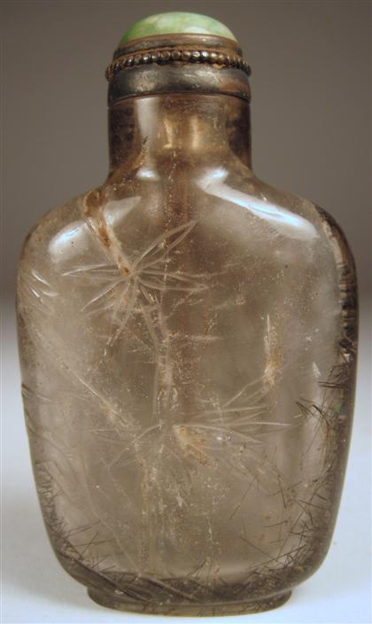 Appraisal: Chinese ruti lated crystal snuff bottle late qing dynasty