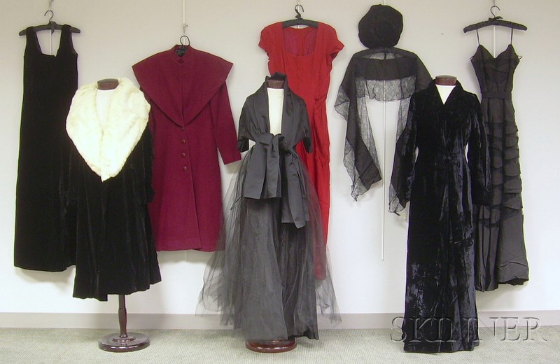 Appraisal: Ten Pieces of Women's Clothing including a Bergdorf Goodman velvet