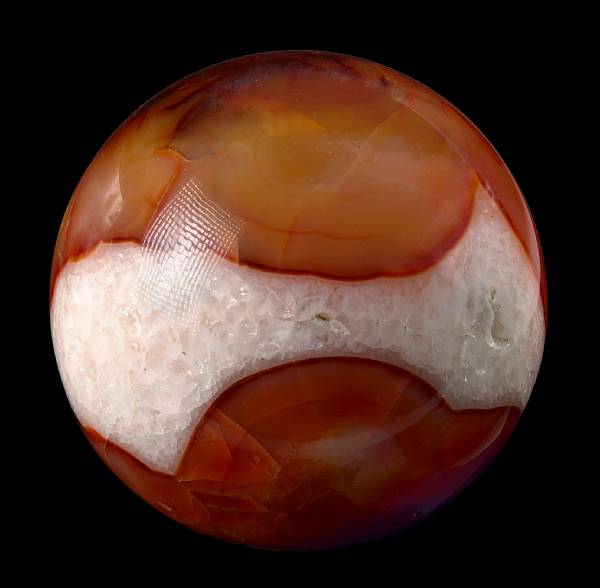 Appraisal: Carnelian Sphere Madagascar Not frequently seen carved into spheres this