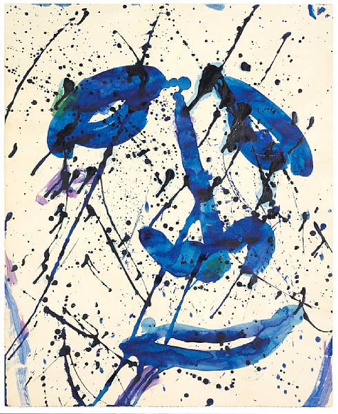 Appraisal: n a Sam Francis American - Untitled Self Portrait SF