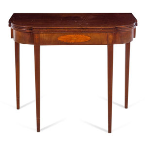 Appraisal: A George III Mahogany Flip-Top Game Table Late th Century