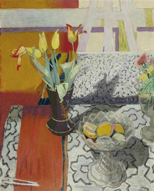 Appraisal: BRIANCHON MAURICE Fresnay-sur-Sarthe - Paris Still life with tulips in