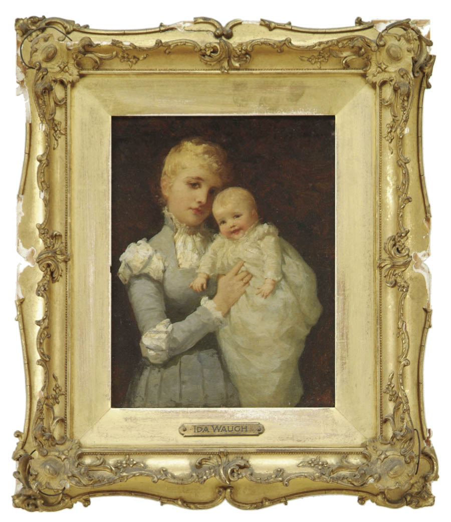 Appraisal: IDA WAUGH American - YOUNG MOTHER Outstanding oil on board