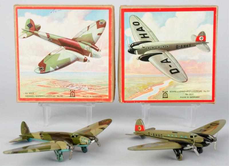 Appraisal: Lot of Lehmann Airplane Toys German Includes original pamphlets and