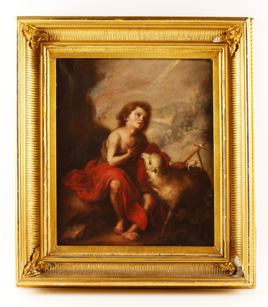 Appraisal: - Izquierdo St John the Baptist as Child O C