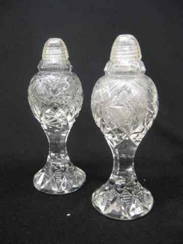 Appraisal: Cut Crystal Salt Pepper '' excellent