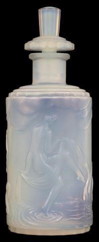 Appraisal: French Art Deco opalescent art glass perfume scent bottle and