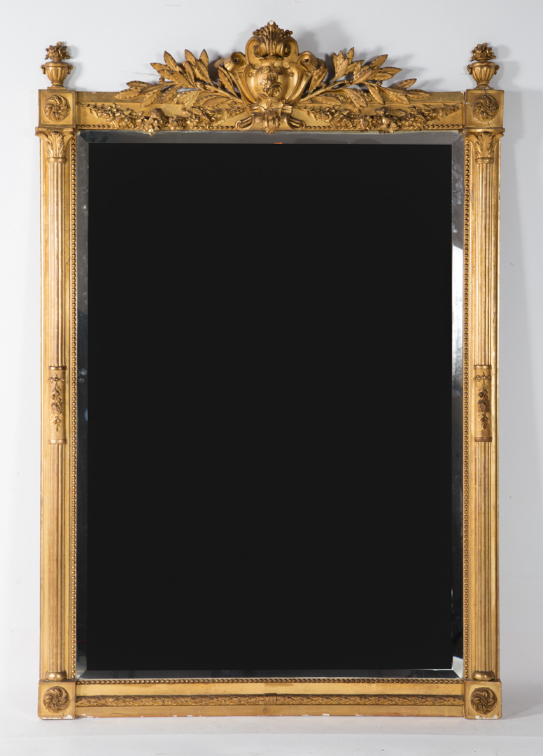 Appraisal: Napoleon III Louis XVI style giltwood pier mirror fourth quarter-