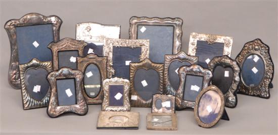 Appraisal: LARGE GROUP ANTIQUE SILVER TABLETOP FRAMES pcs some sterling or