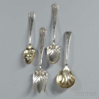 Appraisal: Four Tiffany Co Sterling Silver Serving Piece Four Tiffany Co