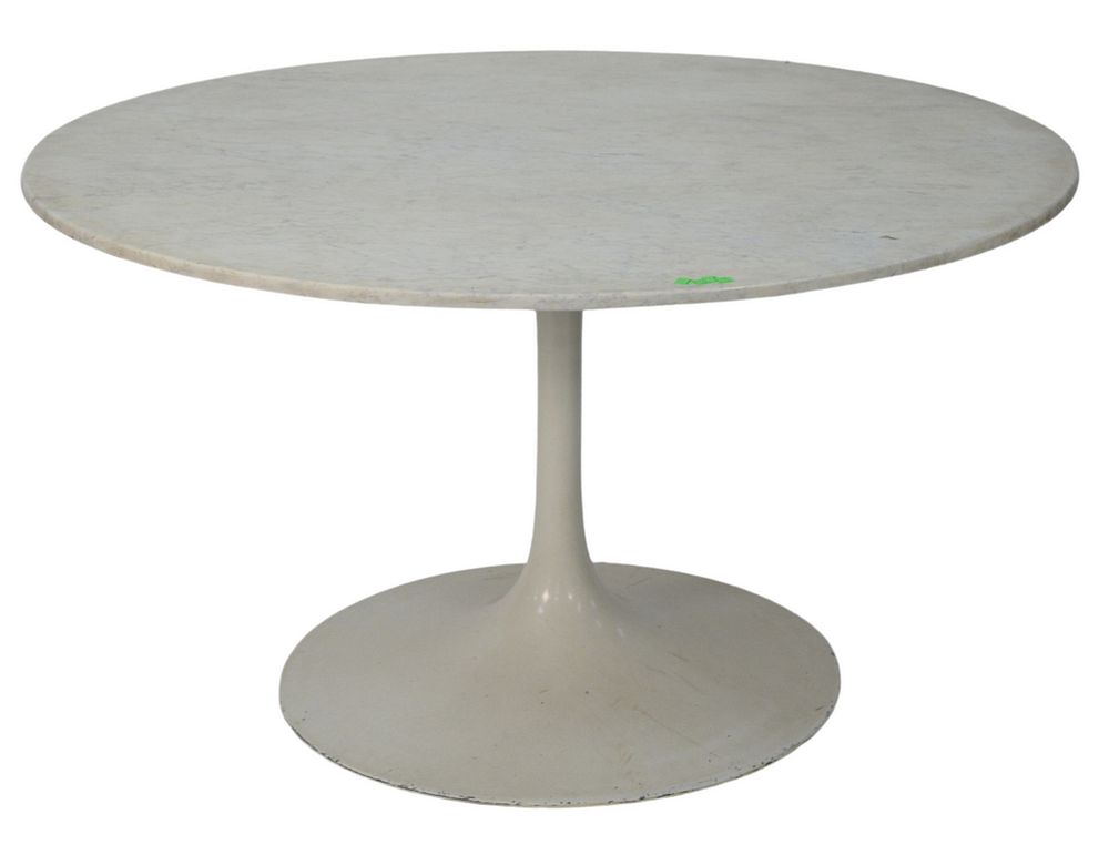 Appraisal: Knoll Style Tulip Table with round marble top height inches