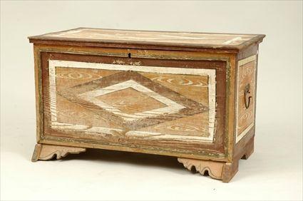 Appraisal: Painted Pine Lift-Top Chest x x in