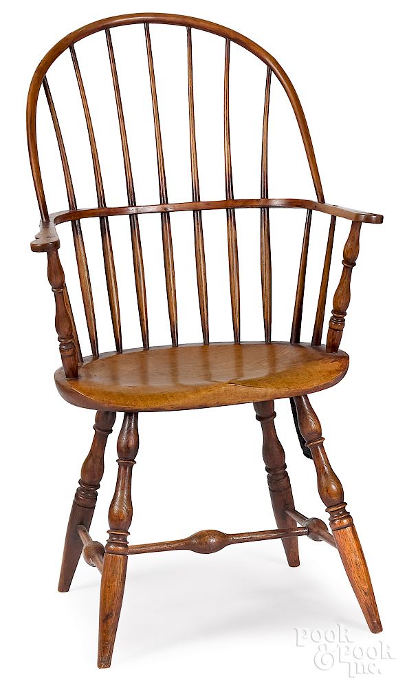 Appraisal: New England sackback Windsor armchair Exclusive on Bidsquare New England