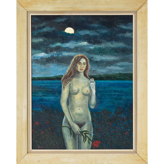 Appraisal: Raymond Breinin American b ''Figure in Moonlight '' c oil