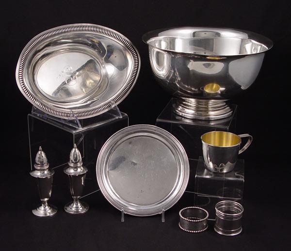 Appraisal: PIECE ESTATE STERLING COLLECTION pieces to include Amston Paul Revere