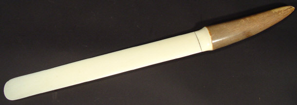 Appraisal: Ivory page turner with flat sided polished blade cm in