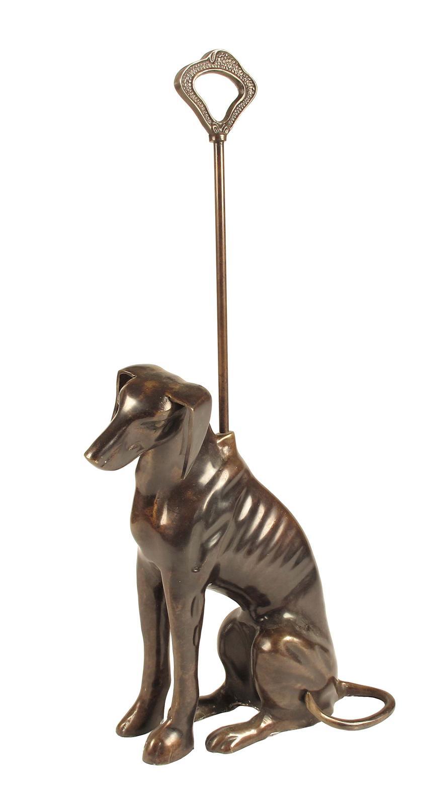 Appraisal: A bronze seated greyhound doorstop