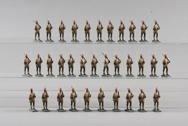 Appraisal: Lot of plastic figures representing Sudanese Infantry marching