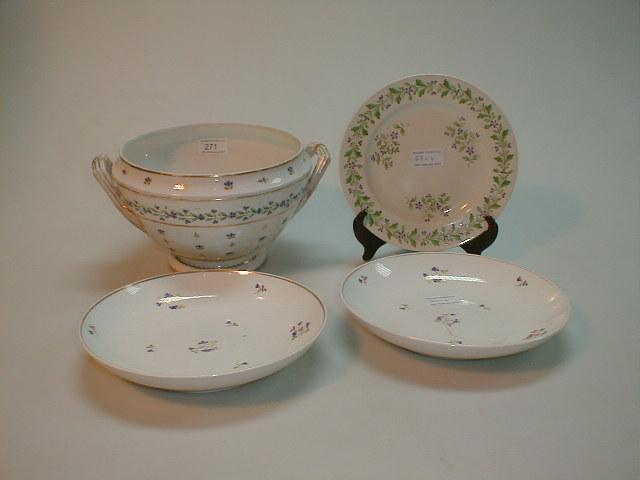 Appraisal: A pair of early thC Derby saucer dishes polychrome painted